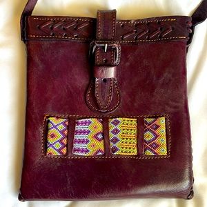 Genuine Hand-Made Leather Crossbody Bag NWOT